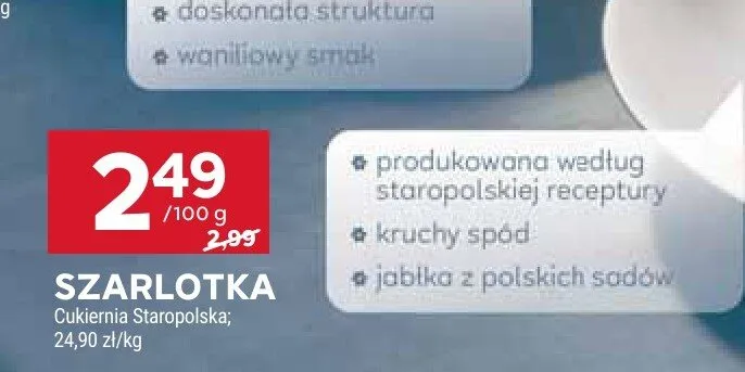 Szarlotka Cukiernia Staropolska promocja w Stokrotka