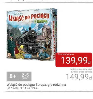Gra rodzinna Wsiąść do pociągu Europa Days of Wonder promocja w Smyk