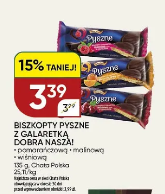 Biszkopty z galaretką pomarańczową Dobra Nasza! promocja w Chata Polska