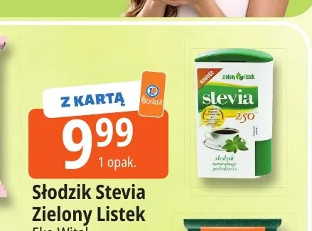 Słodzik Stevia Zielony Listek promocja w Leclerc