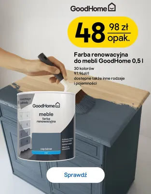 Farba renowacyjna do mebli GoodHome promocja w Castorama