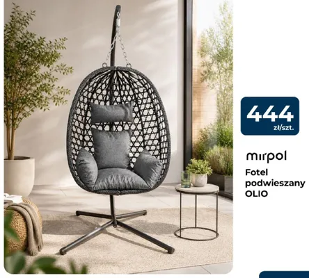 Fotel podwieszany OLIO Mirpol promocja w PSB Mrówka