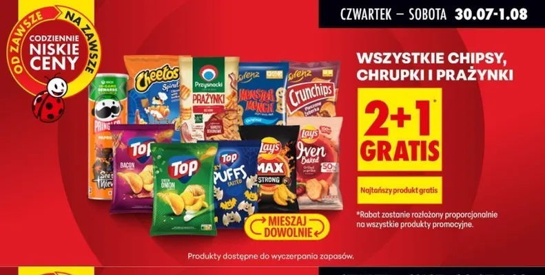 Chipsy chrupki i prażynki promocja w Biedronka