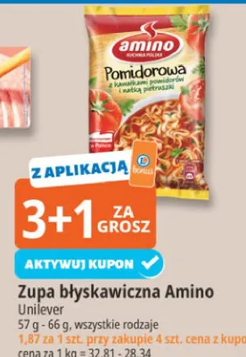Zupa błyskawiczna Amino promocja w Leclerc