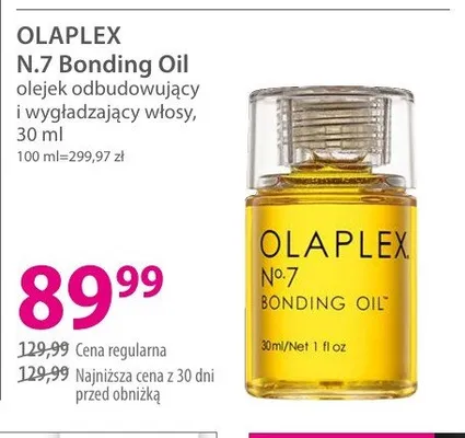 Olejek odbudowujący i wygładzający włosy OLAPLEX N.7 Bonding Oil promocja w Hebe