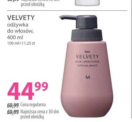 Odżywka do włosów Velvety promocja w Hebe