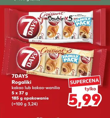 Rogaliki 7Days kakao-wanilia 5-pak promocja w Kaufland