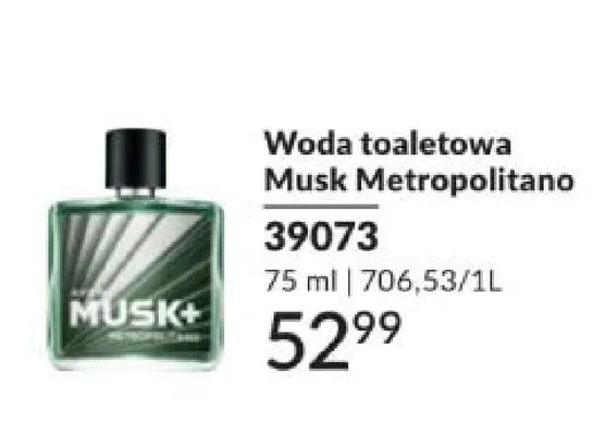 Woda toaletowa Musk Metropolitano promocja w AVON