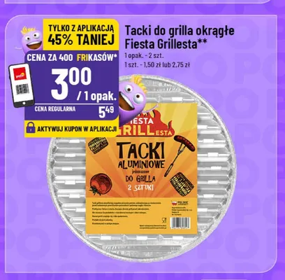 Tacki do grilla okrągłe Fiesta Grillesta 2-pak promocja w POLOmarket