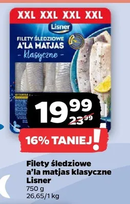 Filety śledziowe a'la matjas klasyczne Lisner promocja w Netto