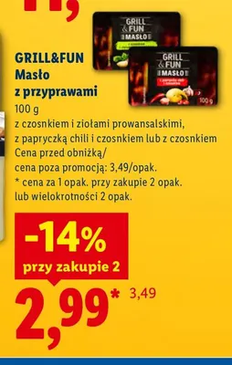 Masło z przyprawami z papryczką chili i czosnkiem Grill & Fun promocja w Lidl