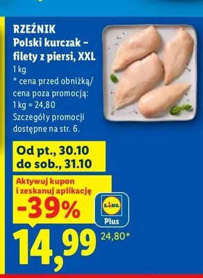 Polski kurczak filety z piersi XXL Rzeźnik promocja w Lidl