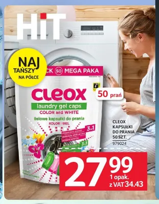 Kapsułki do prania Cleox 50szt. promocja w Selgros