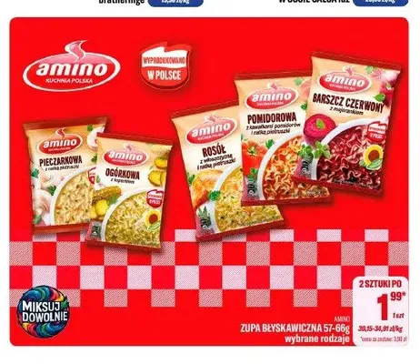 Zupa błyskawiczna Amino barszcz czerwony promocja w Tomi Markt