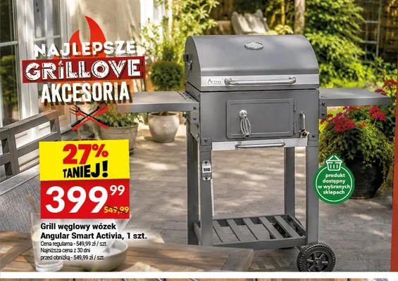 Grill węglowy wózek Angular Smart Activia promocja w Twój Market