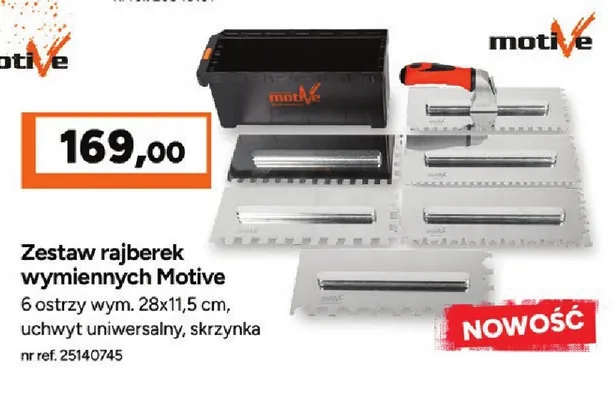 Zestaw rajberek wymiennych Motive promocja w Bricoman