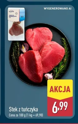 Stek z tuńczyka promocja w Aldi