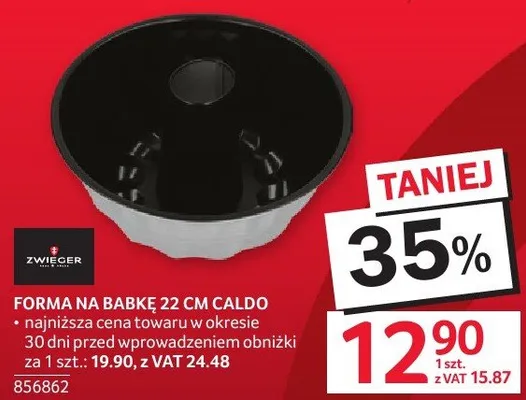 Forma na babkę 22 cm CALDO ZWIEGER promocja w Selgros