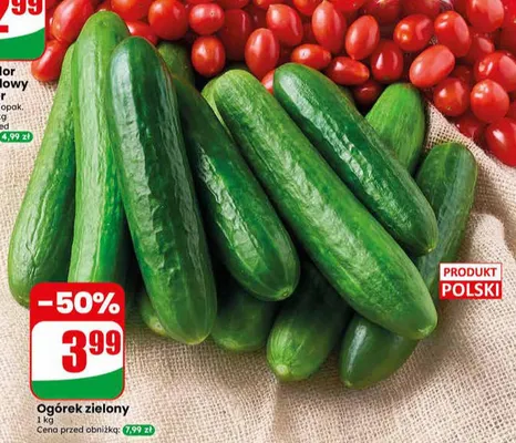 Ogórek zielony polski promocja w Dino