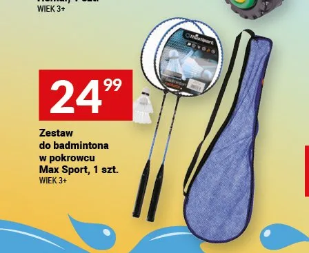 Zestaw do badmintona w pokrowcu Max Sport promocja w Twój Market