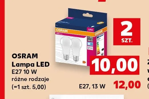 Lampa LED E27 13W 2-pak Osram promocja w Kaufland