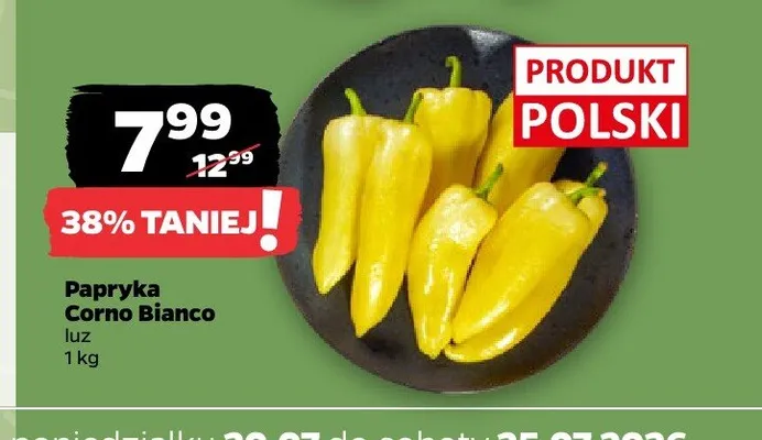 Papryka Corno Bianco Z Zieleniaka promocja w Netto