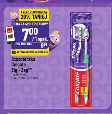 Szczoteczka do zębów Colgate Zig-Zag 2-pak promocja w POLOmarket