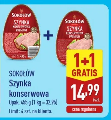 Szynka konserwowa premium Sokołów promocja w Aldi