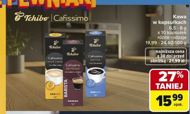 Kawa w kapsułkach Tchibo Cafissimo promocja w Carrefour
