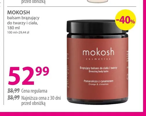 Balsam brązujący do twarzy i ciała MOKOSH promocja w Hebe