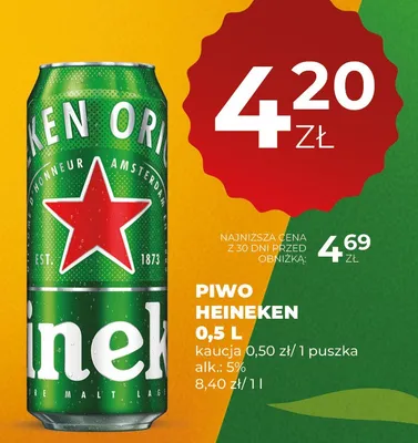 Piwo Heineken promocja w Duży Ben