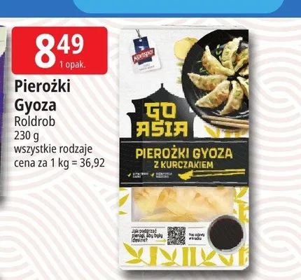 Pierożki Gyoza z kurczakiem Go Asia promocja w Leclerc