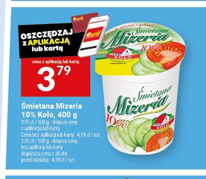 Śmietana Mizeria 10% Koło promocja w Twój Market