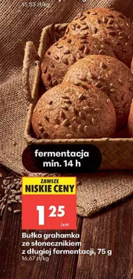 Bułka grahamka ze słonecznikiem z długiej fermentacji promocja w Biedronka