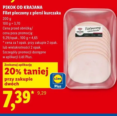 Filet pieczony z piersi kurczaka Pikok od Krajana promocja w Lidl