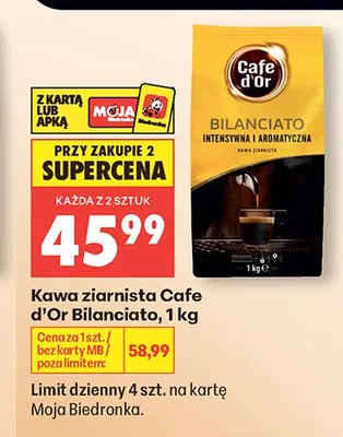 Kawa ziarnista Cafe d'Or Bilanciato promocja w Biedronka