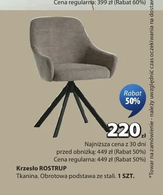 Krzesło Rostrup promocja w Jysk