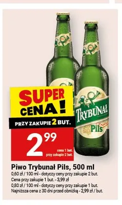 Piwo Trybunał Pils 500ml promocja w Twój Market