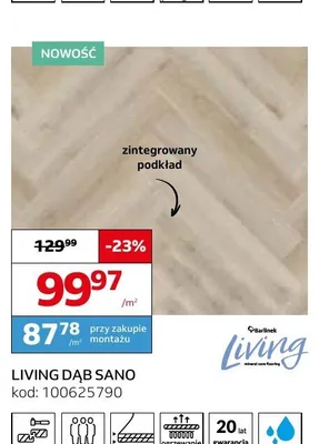 Panele winylowe Barlinek Living Dąb Sano promocja w Komfort