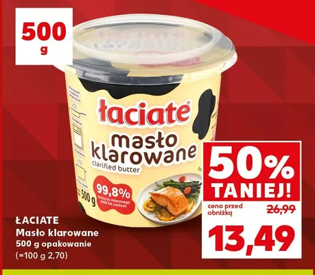 Masło klarowane Łaciate promocja w Kaufland