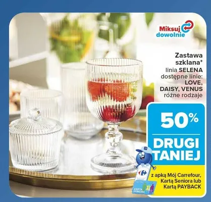 Zastawa szklana Selena Venus promocja w Carrefour
