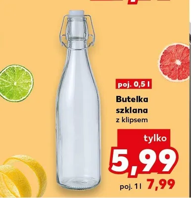 Butelka szklana z klipsem 0,5 l promocja w Kaufland