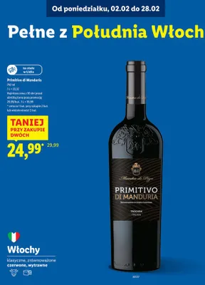 Wino Maestro di Pigo czerwone wytrawne promocja w Lidl