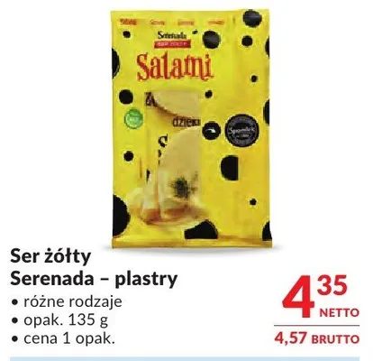 Ser żółty Serenada - plastry promocja w Makro