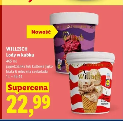 Lody w kubku WILLISCH promocja w Lidl