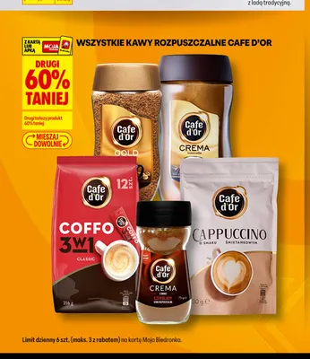 Kawy rozpuszczalne Cafe d'Or promocja w Biedronka