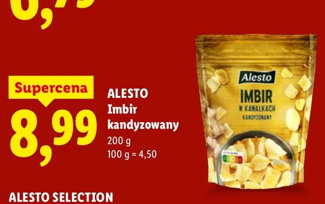 Imbir kandyzowany promocja w Lidl
