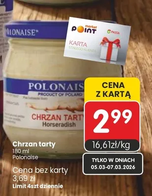 Chrzan tarty promocja w Market Point