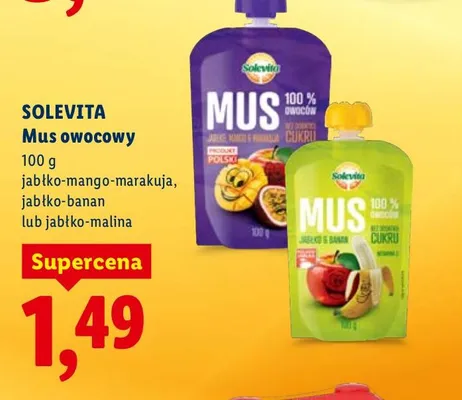 Mus owocowy jabłko-banan promocja w Lidl