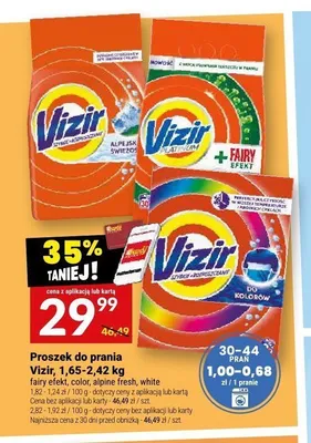 Proszek do prania Vizir Color promocja w Twój Market
